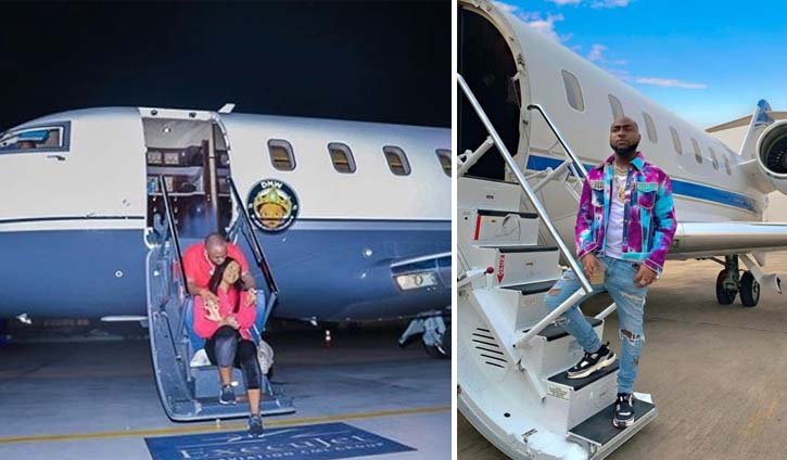 Top 6 Musicians Who Own Private Jets IN Nigeria 2024 - Pricelist and pictures 2 Davido Private Jet