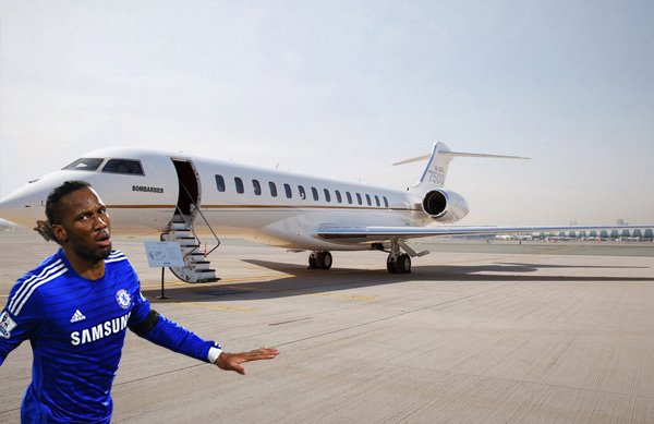 African Footballers Who Own Private Jet 4 Didier Drogba private jet