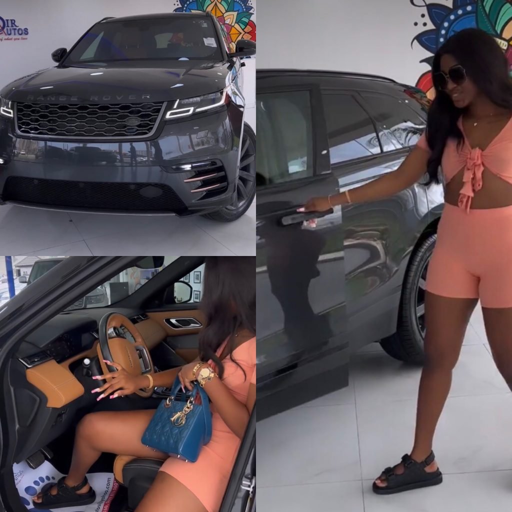 Model Ama Reginald Newly Acquired Range Rover SUV Worth Millions Of Naira Stirs Controversy 1 Ama Reginald’s New Range Rover SUV