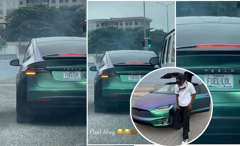 Tesla Cars Are Just Hype - See Why You Should Avoid Buying It 3 "My Cars is trending" owner of Tesla Car with FUEL LOL plate number speaks