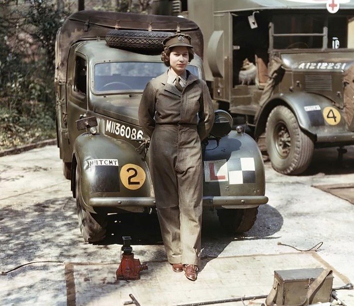 Queen Elizabeth II during the World War II