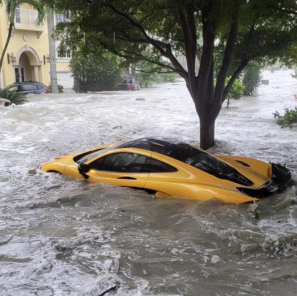 Brand New McLaren P1 worth ₦2 billion - $2.9 Million Destroyed By A Heavy Rain 1 Brand New McLaren P1