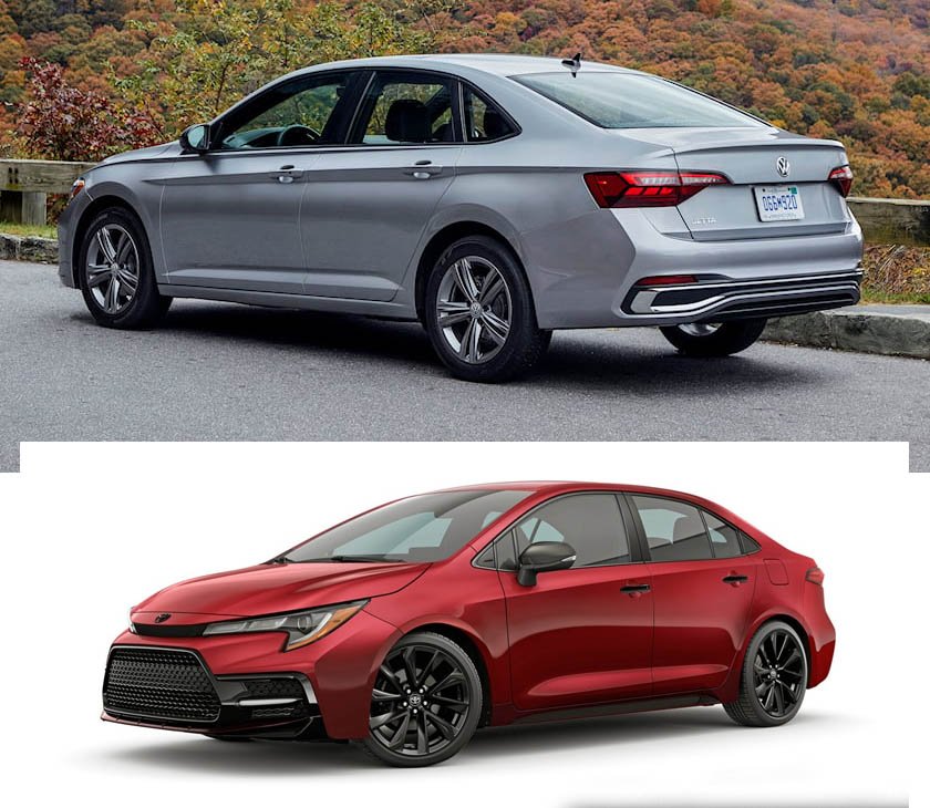 The 2023 Toyota Corolla Defeats The 2023 Volkswagen Jetta, And It’s Not Yet Out 1 Toyota Corolla vs. Volkswagen Jetta - Performance and Efficiency back view