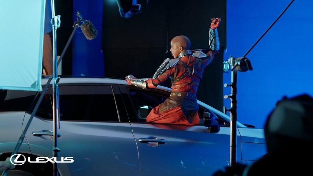 BEHIND THE SCENES OF "Black Panther 2: Wakanda Forever" Showing First-Ever Lexus Fully-Electric RZ 450e" 3 Blank Panther 2 Ad Campaign Will Be Showing The First-Ever Lexus Fully-Electric Vehicle