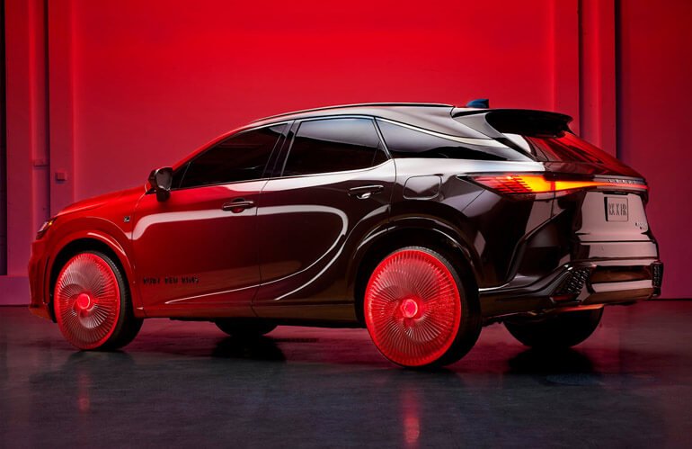 Meet Lexus RX Ruby Red Rims Concept 2 Lexus RX Gets Ruby Red Wheels back view