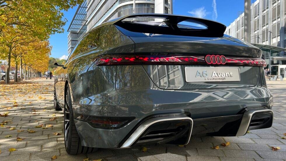 back of Audi A6 E-Tron
