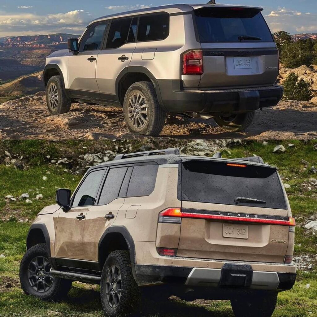 2024 Toyota Land Cruiser vs 2024 Lexus GX: What Makes Both Difference? 4 2024 Toyota Land Cruiser vs 2024 Lexus GX back view