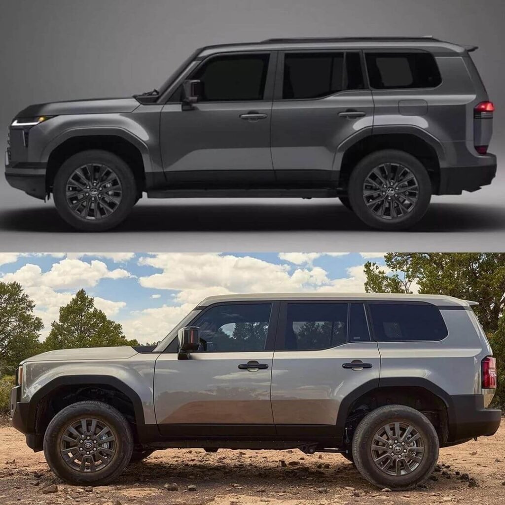 2024 Toyota Land Cruiser vs 2024 Lexus GX: What Makes Both Difference? 1 2024 Toyota Land Cruiser vs 2024 Lexus GX side view