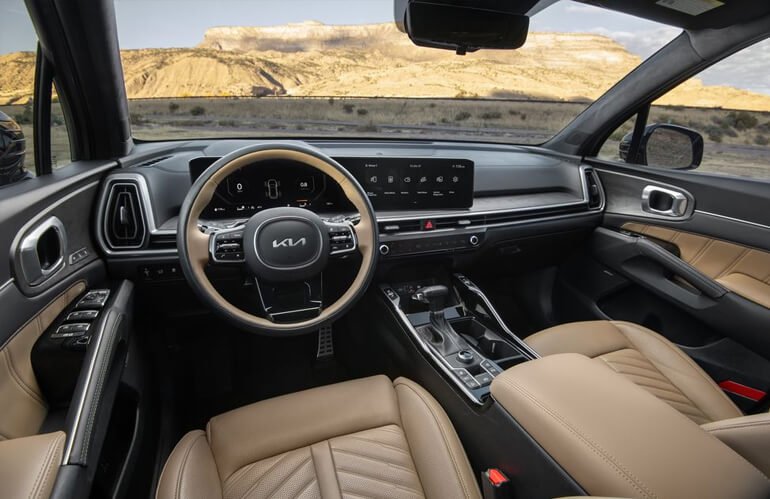 What Is Kia Doing!? MEET The 2024 Kia Sorento First Look in Nigeria, Borrows A New Look & Tech From Big Brother Telluride 2 2024 Kia Sorento interior