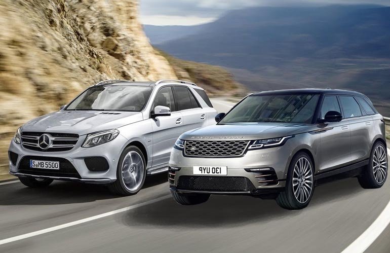 2018 Range Rover Velar and 2016 Mercedes GLE