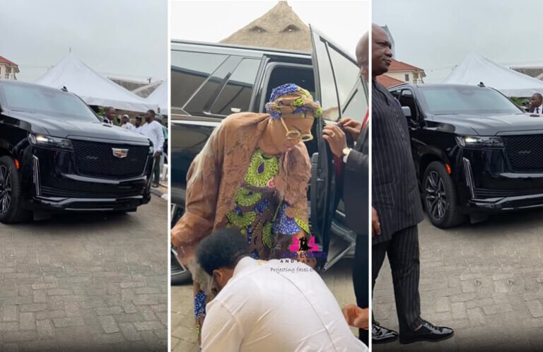 Moment the First Lady of Nigeria Arrives Event in a 2023 Cadillac Escalade Worth Millions