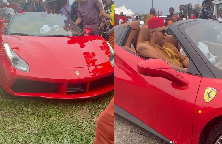 Nigerian Billionaire, Instigator PH Hangout with Man like Chico As they Show Off Luxury Ferrari Supercar Worth Millions