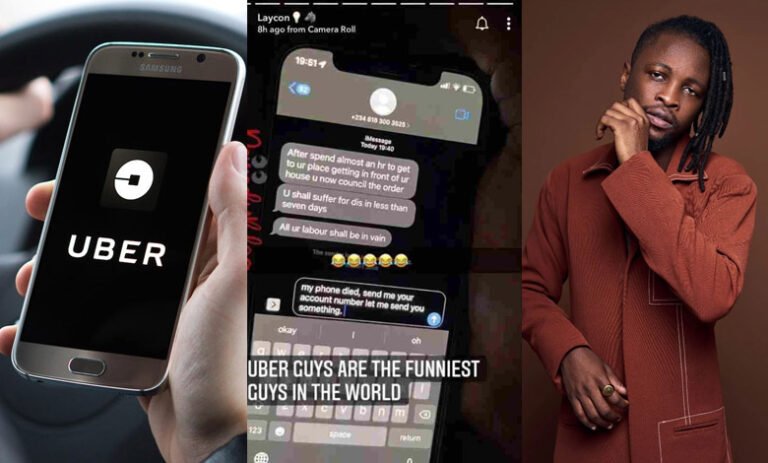 “You shall suffer for this” Uber Driver Rain Curses On BBN Laycon For Cancelling His Trip