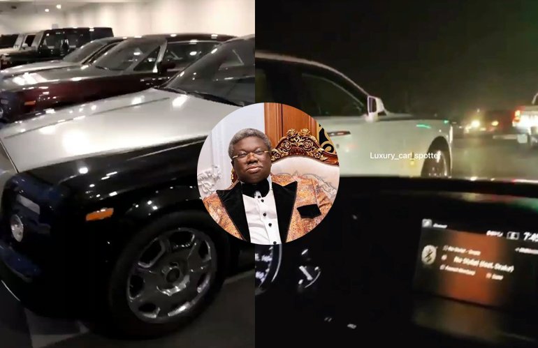 Video Spots the Rolls-Royce Convoy of Sir Olu Okeowo Moving Through the Streets of Lagos
