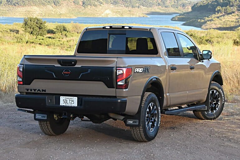 back view nissan titan truck